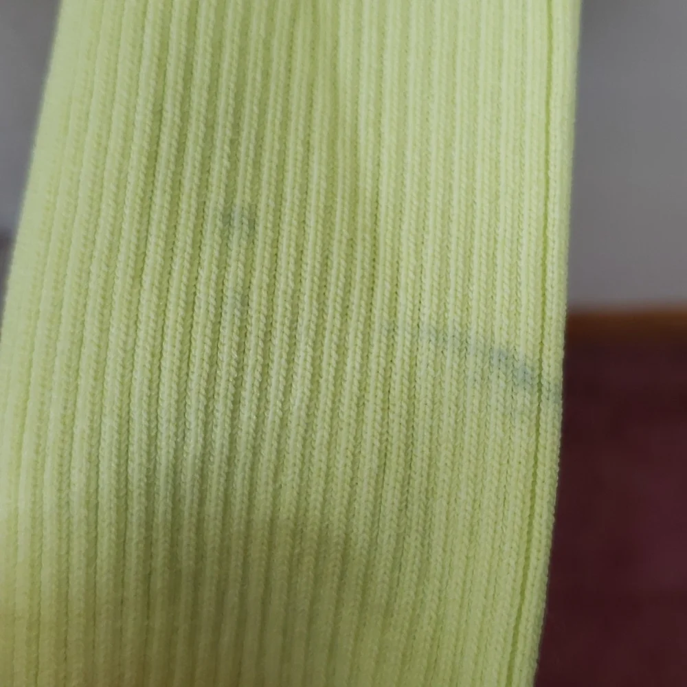 Zara Neon Green Ribbed Front Tie Cardigan Size L - Picture 3 of 4